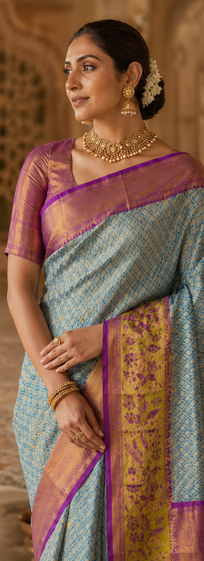 Handloom Bridal Kanchipuram Pattu Silk Saree | Pranjal Premium