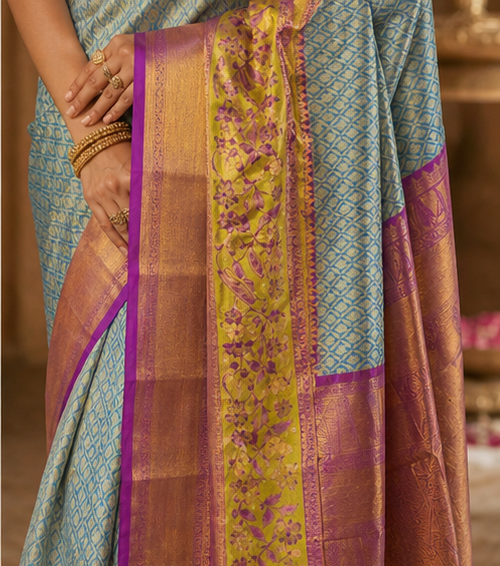 Handloom Bridal Kanchipuram Pattu Silk Saree | Pranjal Premium