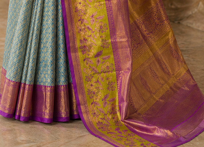 Handloom Bridal Kanchipuram Pattu Silk Saree | Pranjal Premium